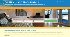 Desktop Screenshot of dauphinislandbeachrentals.com